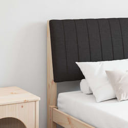 Tête De Lit Capitonnée Noir 150 Cm Pin Massif Vidaxl