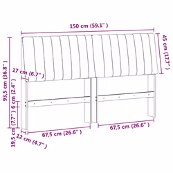 Tête De Lit Capitonnée Noir 150 Cm Pin Massif Vidaxl - Vue supplémentaire 2