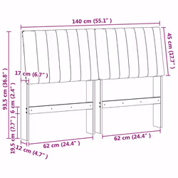 Tête De Lit Capitonnée Gris Clair 140 Cm Pin Massif Vidaxl - Vue supplémentaire 2