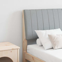 Tête De Lit Capitonnée Gris Clair 135 Cm Pin Massif Vidaxl