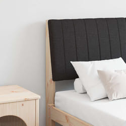 Tête De Lit Capitonnée Noir 135 Cm Pin Massif Vidaxl
