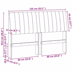 Tête De Lit Capitonnée Noir 135 Cm Pin Massif Vidaxl - Vue supplémentaire 2