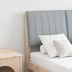 Tête De Lit Capitonnée Gris Clair 120 Cm Pin Massif Vidaxl