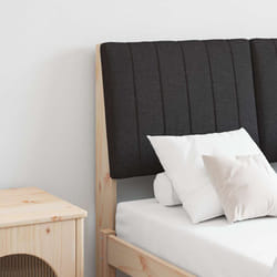 Tête De Lit Capitonnée Noir 120 Cm Pin Massif Vidaxl