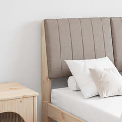 Tête De Lit Capitonnée Taupe 120 Cm Pin Massif Vidaxl