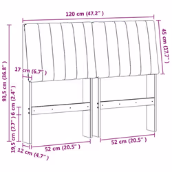 Tête De Lit Capitonnée Taupe 120 Cm Pin Massif Vidaxl - Vue supplémentaire 2