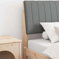 Tête De Lit Capitonnée Gris Foncé 100 Cm Pin Massif Vidaxl