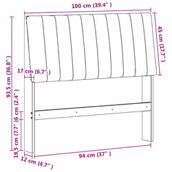 Tête De Lit Capitonnée Gris Foncé 100 Cm Pin Massif Vidaxl - Vue supplémentaire 2