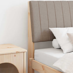 Tête De Lit Capitonnée Taupe 100 Cm Pin Massif Vidaxl