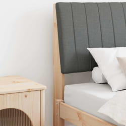 Tête De Lit Capitonnée Gris Foncé 90 Cm Pin Massif Vidaxl