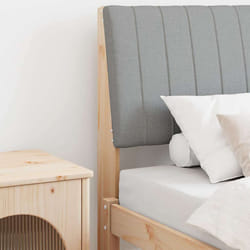 Tête De Lit Capitonnée Gris Clair 80 Cm Pin Massif Vidaxl