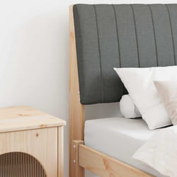 Tête De Lit Capitonnée Gris Foncé 80 Cm Pin Massif Vidaxl