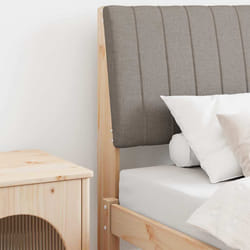 Tête De Lit Capitonnée Taupe 80 Cm Pin Massif Vidaxl