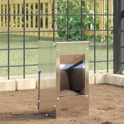 Distributeur Pour Lapins Argent 12,5 X 12,5 X 25 Cm Vidaxl