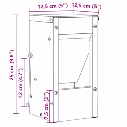 Distributeur Pour Lapins Argent 12,5 X 12,5 X 25 Cm Vidaxl - Vue supplémentaire 2