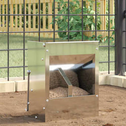 Distributeur Pour Lapins Argent 20 X 12,5 X 25 Cm Vidaxl