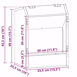 Distributeur Pour Lapins Noir 64.5 X 25.5 X 45.5 Cm Vidaxl - Vue supplémentaire 2