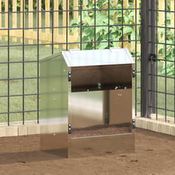 Distributeur Pour Lapins Argent 64.5 X 25.5 X 45.5 Cm Vidaxl