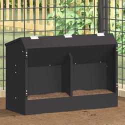Distributeur Pour Lapins Noir 64.5 X 25.5 X 45.5 Cm Vidaxl