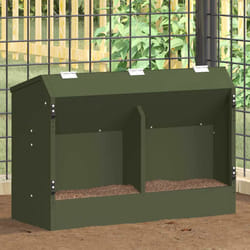 Distributeur Pour Lapins Vert Olive 64.5 X 25.5 X 45.5 Cm Vidaxl