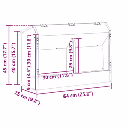 Distributeur Pour Lapins Vert Olive 64.5 X 25.5 X 45.5 Cm Vidaxl - Vue supplémentaire 2