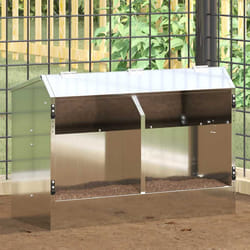 Distributeur Pour Lapins Argent 64.5 X 25.5 X 45.5 Cm Vidaxl