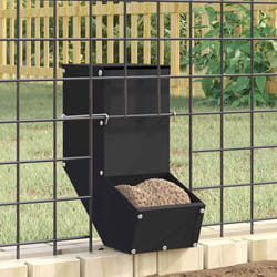 Distributeur Pour Lapins Noir 12,5 X 26 X 28,5 Cm Vidaxl