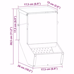 Distributeur Pour Lapins Vert Olive 17,5 X 26 X 28,5 Cm Vidaxl - Vue supplémentaire 2