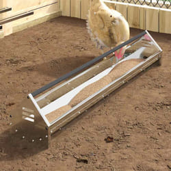 Bac De Nourrissage Pour Poules Argent 108 X 20,5 X 20 Cm Vidaxl