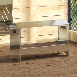 Bac De Nourrissage Pour Poules Argent 81 X 32 X 53,5 Cm Vidaxl