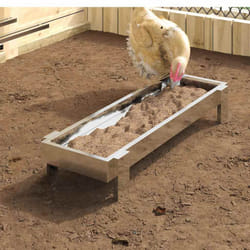 Bac De Nourrissage Pour Poules Argent 80 X 28 X 13.5 Cm Vidaxl