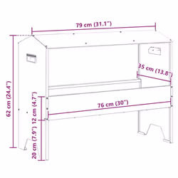 Trough D'Alimentation Pour Le Bétail Vert Olive 79 X 35 X 62 Cm Vidaxl - Vue supplémentaire 2