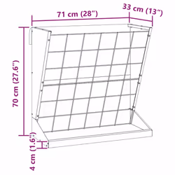 Distributeur De Foin Vert Olive 71 X 33 X 70 Cm Vidaxl - Vue supplémentaire 2