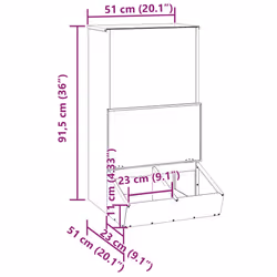 Distributeur De Porcs Vert Olive 55 X 51 X 91,5 Cm Vidaxl - Vue supplémentaire 2