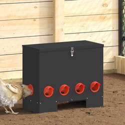 Mangeoire Pour Poules Noir 60,5 X 29 X 51 Cm Vidaxl