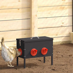 Mangeoire Pour Poules Noir 41,5 X 20,5 X 33 Cm Vidaxl