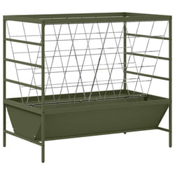 Nourrisseur Pour Animaux Vert Olive 100 X 60 X 90 Cm Vidaxl