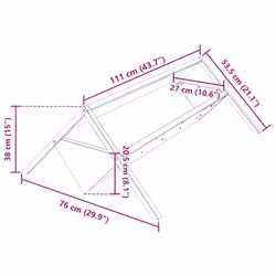Trough D'Alimentation Pour Le Bétail Argent 111 X 76 X 38 Cm Vidaxl - Vue supplémentaire 2