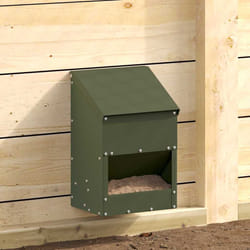 Mangeoire Pour Poules Vert Olive 21 X 16 X 33 Cm Vidaxl