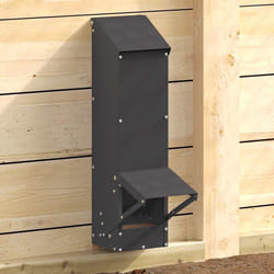 Mangeoire Pour Poules Noir 13 X 12 X 51 Cm Acier Laminé À Froid Vidaxl
