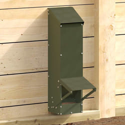 Mangeoire Pour Poules Vert Olive 13 X 12 X 51 Cm Vidaxl