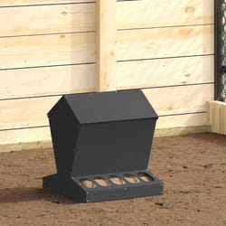 Mangeoire Pour Poules Noir 40 X 40 X 45 Cm Acier Laminé À Froid Vidaxl