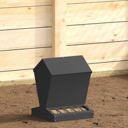 Mangeoire Pour Poules Noir 30 X 30 X 39 Cm Acier Laminé À Froid Vidaxl