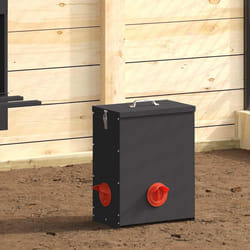 Mangeoire Pour Poules Noir 32,5 X 20,5 X 43 Cm Vidaxl