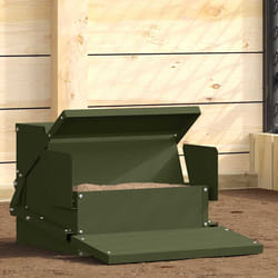 Nourrisseur À Pédale Pour Poules Vert Olive 50 X 40 X 29 Cm Vidaxl