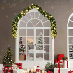 vidaXL Guirlande de Noël avec 600 LED 2 pcs Vert PVC