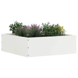 Bordure De Pelouse 6 Pcs Blanc 40 X 40 X 13 Cm Acier Vidaxl