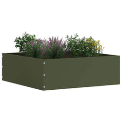 Bordure De Pelouse 6 Pcs Vert Olive 40 X 40 X 13 Cm Acier Vidaxl