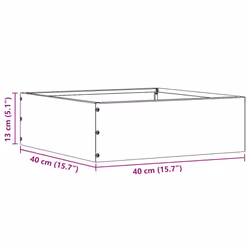 Bordure De Pelouse 6 Pcs Vert Olive 40 X 40 X 13 Cm Acier Vidaxl - Vue supplémentaire 2
