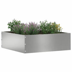 Bordure De Pelouse 6 Pcs Argent 40 X 40 X 13 Cm Acier Galvanisé Vidaxl